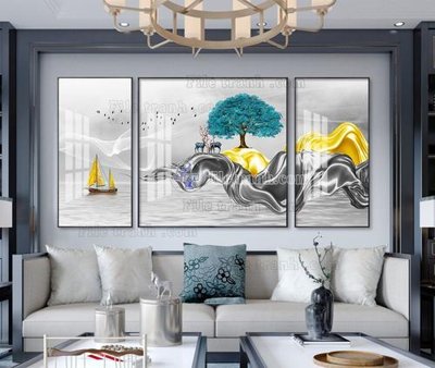 Download file tranh PSD File tranh hiện đại pha lê gương KF104679 để chỉnh sửa