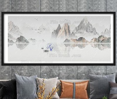 File tranh File tranh hiện đại pha lê gương KF104702 (ảnh gốc) in trần nhà