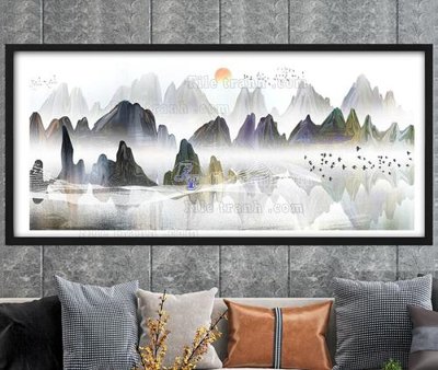 File gốc File tranh hiện đại pha lê gương KF104708 (cho in ấn) độc quyền