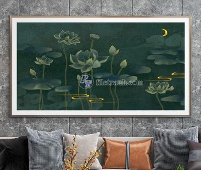 File gốc in tráng gương File tranh hiện đại pha lê gương KF104777 chi tiết