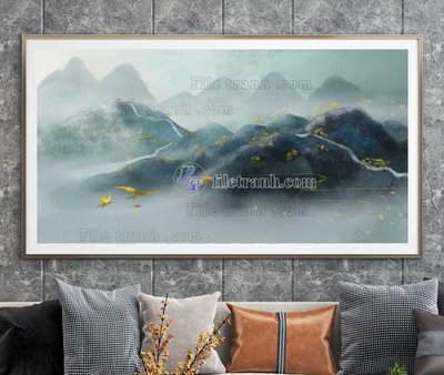 Ảnh gốc File tranh hiện đại pha lê gương KF104779 (siêu chi tiết) để in ấn