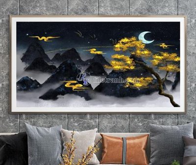 File tranh File tranh hiện đại pha lê gương KF104782 (gốc) chủ đề động vật