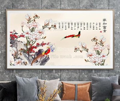 File in trần File tranh hiện đại pha lê gương KF104832 (file gốc) phong thủy