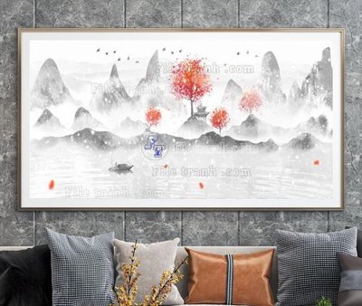 File tranh File tranh hiện đại pha lê gương KF104843 (bản gốc) in lụa 5D