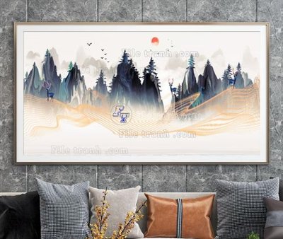 Download file File tranh hiện đại pha lê gương KF104852 (gốc) in mica đèn LED