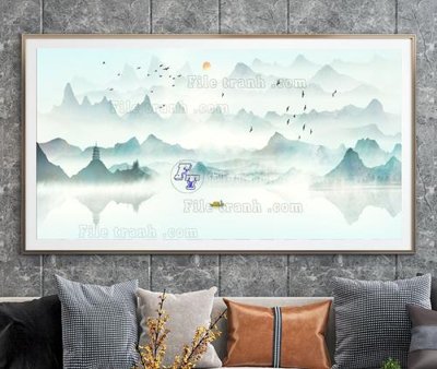 File tranh gốc File tranh hiện đại pha lê gương KF104854 (bản đẹp) độc quyền