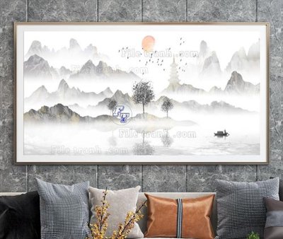 File tranh File tranh hiện đại pha lê gương KF104861 (bản gốc) treo phòng ăn