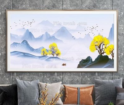 File gốc File tranh hiện đại pha lê gương KF104862 (phong cách) tối giản