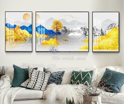 Tải file File tranh hiện đại pha lê gương KF104923 (gốc) in tranh tráng gương