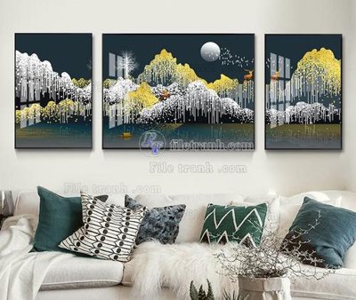 File tranh File tranh hiện đại pha lê gương KF104940 (gốc) in backlit film