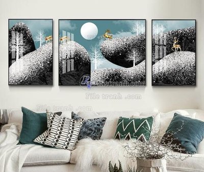 File PSD File tranh hiện đại pha lê gương KF104941 (bản gốc) cho nhà in