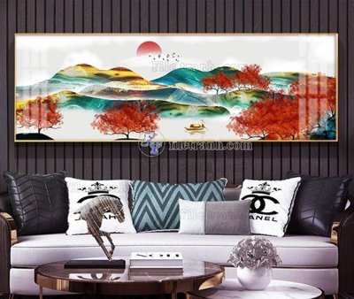 File gốc in tráng gương File tranh hiện đại pha lê gương KF104945 chi tiết