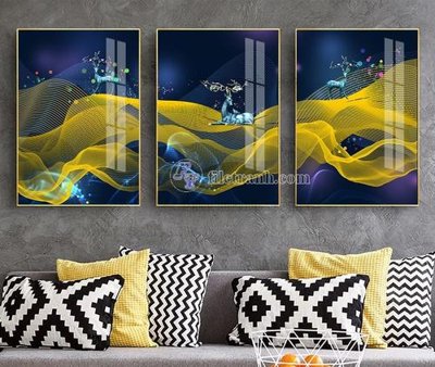 File tranh File tranh hiện đại pha lê gương KF104950 (gốc) phong cách tối giản