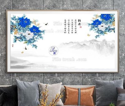 File gốc in ấn File tranh hiện đại pha lê gương KF104985 độ phân giải cao