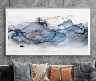 File tranh File tranh hiện đại pha lê gương KF105080 (ảnh gốc) in trần 3D