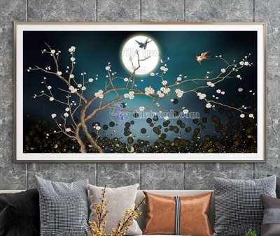 File gốc File tranh hiện đại pha lê gương KF105088 cho in ấn và thiết kế