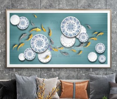 File gốc in ấn File tranh hiện đại pha lê gương KF105097 chuẩn màu CMYK