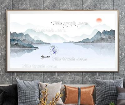 File tranh File tranh hiện đại pha lê gương KF105101 (bản gốc) treo quán cafe
