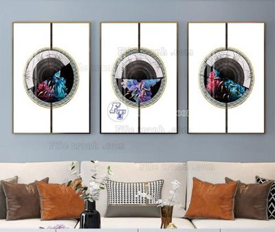 Tải file File tranh hiện đại pha lê gương KF105113 (PSD) cho in tranh 3D