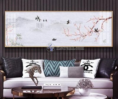 File gốc File tranh hiện đại pha lê gương KF105127 (in lụa) tranh thuận buồm