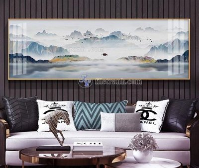 File in trần File tranh hiện đại pha lê gương KF105148 (file gốc) hoa văn 3D