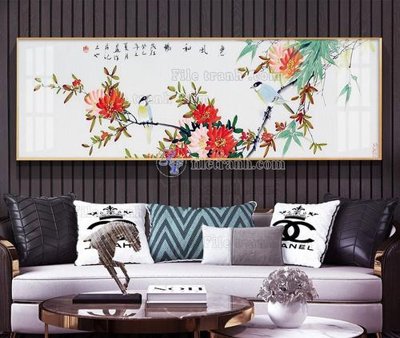 File gốc File tranh hiện đại pha lê gương KF105188 (in lụa) họa tiết 3D