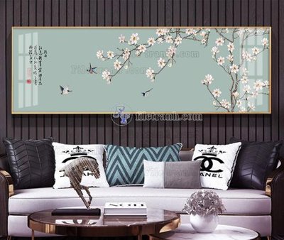 File tranh File tranh hiện đại pha lê gương KF105194 (bản gốc) in lụa 3D