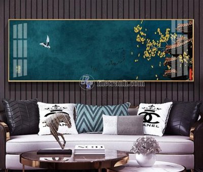 Tải file File tranh hiện đại pha lê gương KF105213 (gốc) chủ đề hoa sen