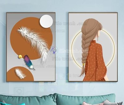 Tải file File tranh hiện đại pha lê gương KF105227 (gốc) làm tranh trang trí