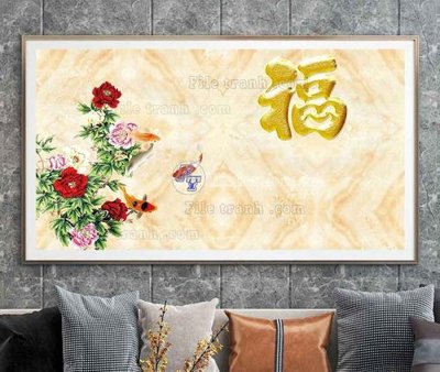 File tranh trang trí File tranh hiện đại pha lê gương KF105230 (file gốc)