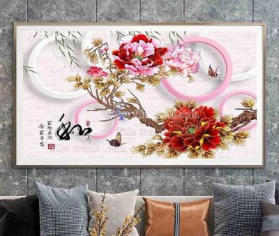 File in trần File tranh hiện đại pha lê gương KF105261 (file gốc) xuyên sáng