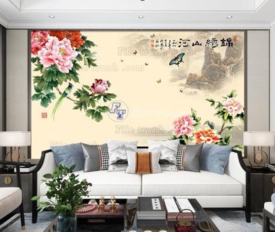 File in lụa File tranh hiện đại pha lê gương KF105323 (tân cổ điển) File tranh hiện đại pha lê gương KF105323