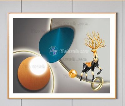 File gốc File tranh hiện đại pha lê gương KF105350 (in mica) cắt laser