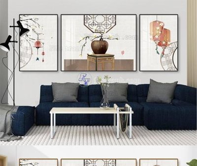 File in lụa File tranh hiện đại pha lê gương KF105353 (phong cảnh) File tranh hiện đại pha lê gương KF105353