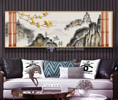 Download file gốc File tranh hiện đại pha lê gương KF105370 (in mica) trang trí