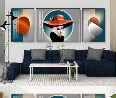 File in ấn File tranh hiện đại pha lê gương KF105376 chuyên nghiệp