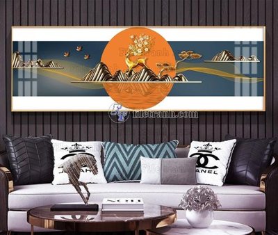 File tranh File tranh hiện đại pha lê gương KF105377 (ảnh gốc) in trần nhà
