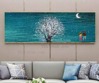 File in ấn File tranh hiện đại pha lê gương KF105402 (bản gốc) cao cấp