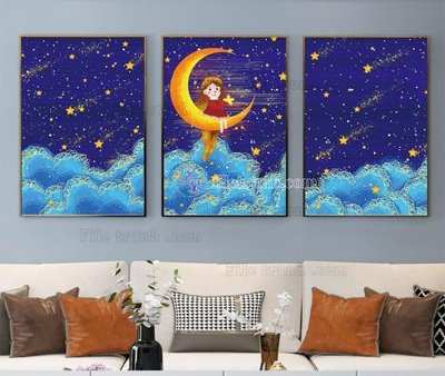 Tải về hình ảnh gốc File tranh hiện đại pha lê gương KF105445 sắc nét