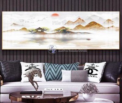 File tranh File tranh hiện đại pha lê gương KF105454 (gốc) phong cách tối giản