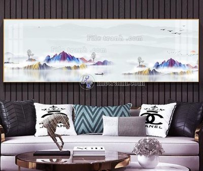 File in trần File tranh hiện đại pha lê gương KF105468 (bản gốc) 5D