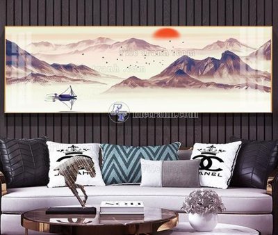 File in trần File tranh hiện đại pha lê gương KF105470 (bản gốc) phong cảnh