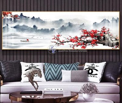 File in trần File tranh hiện đại pha lê gương KF105472 (bản gốc) đại dương