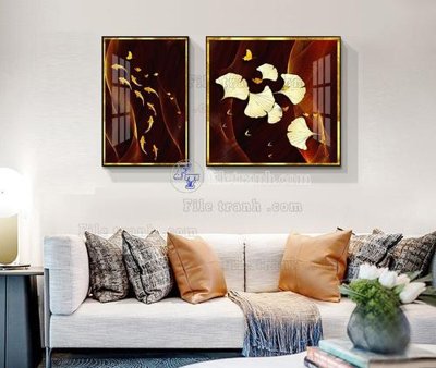 File in trần File tranh hiện đại pha lê gương KF105481 (bản gốc) đại dương