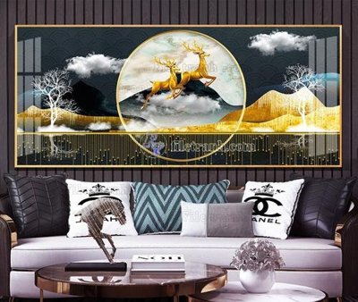 File gốc File tranh hiện đại pha lê gương KF105487 (in ấn) màu sắc trung thực