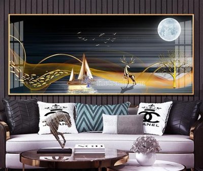 File in mica File tranh hiện đại pha lê gương KF105492 (bản gốc) siêu trong