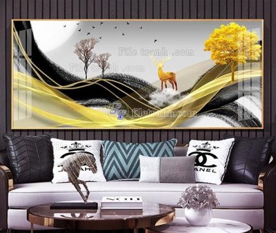 Tải file File tranh hiện đại pha lê gương KF105499 (gốc) làm tranh trang trí