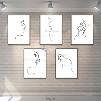 Chi tiết file gốc Tranh bộ nhiều tấm KF147 (cho in tráng gương)