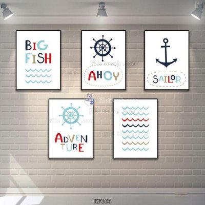 Ảnh gốc Tranh bộ nhiều tấm KF166 (nét căng) in mica