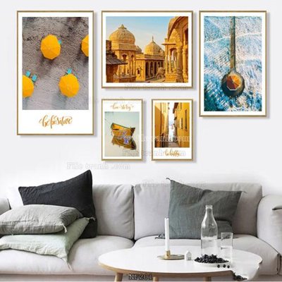 Download file gốc Tranh bộ nhiều tấm KF201 (in lụa) tranh 3D